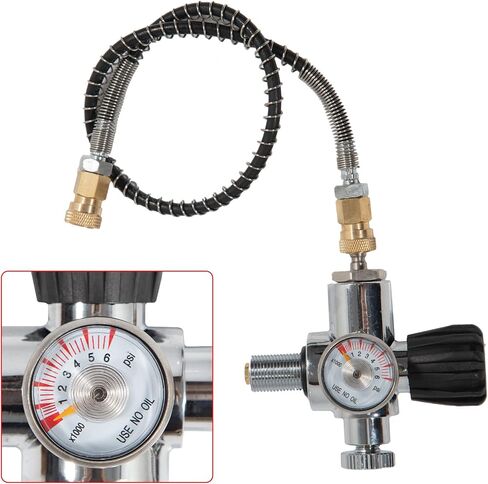 Air Tank Valve Repair Kit Metal Air Tank Tool with 20in Hose, Pressure Gauge for Connection Bottleneck Thread is M18 *1.5 Diving Gas Cylinders in Saudi Arabia