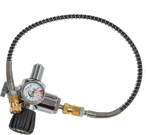 Air Tank Valve Repair Kit Metal Air Tank Tool with 20in Hose, Pressure Gauge for Connection Bottleneck Thread is M18 *1.5 Diving Gas Cylinders in Saudi Arabia