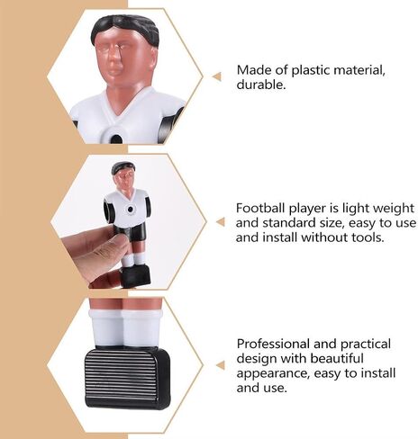 PESPORTBLE PCS Foosball Player Players ، الرياضيون المتينون في محاكاة ABS ، ألوان متنوعة ، 4.33 بوصة لقضبان طاولة كرة الفوز القياسية ، مثالية لغرف الألعاب المنزلية والحفلات in Saudi Arabia