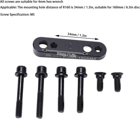 Hapivida Aluminum Alloy Black Bike Flat Mount Disc Brake Caliper Adapter for Road and Mountain Bicycle Accessory in Saudi Arabia