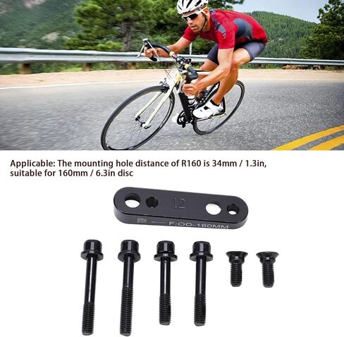 Hapivida Aluminum Alloy Black Bike Flat Mount Disc Brake Caliper Adapter for Road and Mountain Bicycle Accessory in Saudi Arabia