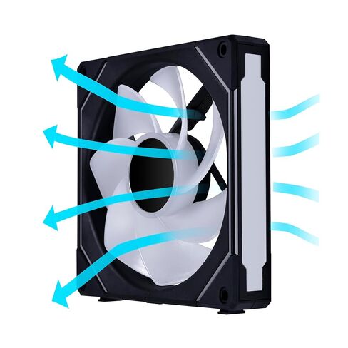 Lian Li Uni Fan Sl-Infinity 120-Triple Pack (Blade Reverse) Argb Fan-Daisy-chain-chain-infinity-infinity-cable-cable-courmivized تأثيرات مع وحدة التحكم-أبيض (12rslin3w) in Kuwait