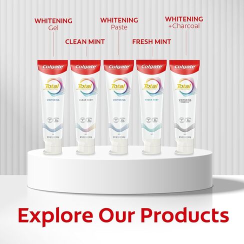 Colgate Total Plaque Pro Propeat Pack Packting Packate Packting ، تبييض معجون أسنان الفلورايد ، والبلاك المعارك ، والتنفس السيئ ، وتراكم التتار ، ويساعد على حماية الأسنان من الحساسية ، 2 عبوة ، 3.0 أوقية in Kuwait