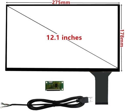 Generic 10.1/11.6/13.3/14/15.6 Inch Universal Computer Industrial Multi-touch Capacitive Digitizer Touch Screen Panel Glass With USB Driver Board Converter (11.6 inches) in Saudi Arabia