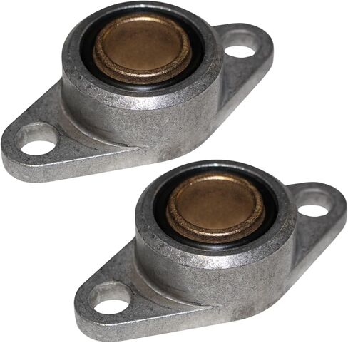 (2 Pack) - 3/4" SAE 840 Bronze Bearing, 2-Bolt Aluminum Housing Flange Mount, Self-Aligning, HF3-750-B in Saudi Arabia
