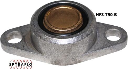 (2 Pack) - 3/4" SAE 840 Bronze Bearing, 2-Bolt Aluminum Housing Flange Mount, Self-Aligning, HF3-750-B in Saudi Arabia