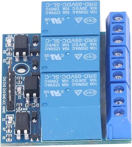 3 Channel Relay Module, 3 Channel Relay Module, High Voltage Relay Board, with Isolated Optocoupler, Adopts Fault Tolerant Design, Electronic Relays (5v (compatible with 3.3V)) in Saudi Arabia