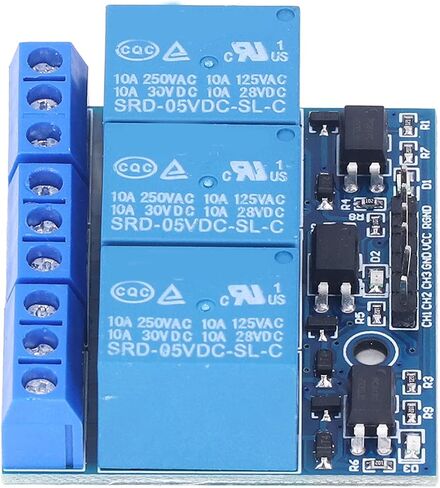 3 Channel Relay Module, 3 Channel Relay Module, High Voltage Relay Board, with Isolated Optocoupler, Adopts Fault Tolerant Design, Electronic Relays (5v (compatible with 3.3V)) in Saudi Arabia