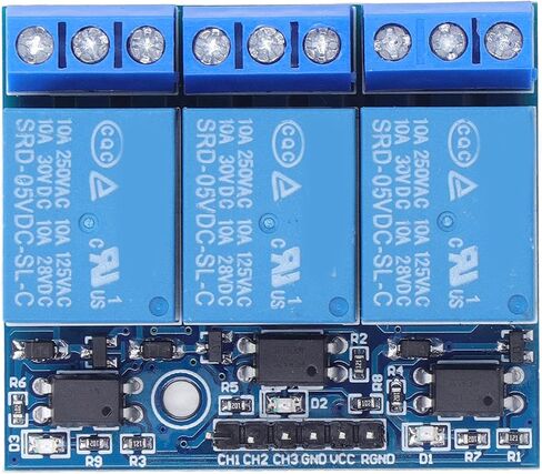 3 Channel Relay Module, 3 Channel Relay Module, High Voltage Relay Board, with Isolated Optocoupler, Adopts Fault Tolerant Design, Electronic Relays (5v (compatible with 3.3V)) in Saudi Arabia