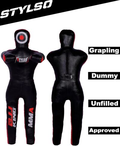 Wrestling Dummy Grappling Dummy PU Leather BJJ MMA Judo Karate Adult Jiu Jitsu Dummy - Un-Filled in Kuwait