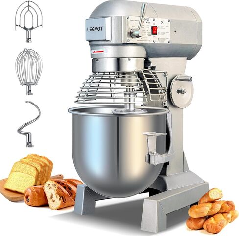 15QT خلاط الأطعمة التجارية ، 600 واط خلاط تجاري 2 سرعات قابلة للتعديل ， خلاط حامل للخدمة الكهربائية مع وعاء من الفولاذ المقاوم للصدأ لمخبز KitchenAid و Pizzeria in Kuwait