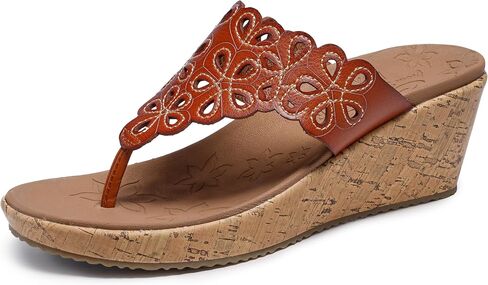 Skechers Women's Beverlee-Summer Spirit Wedge Sandal in Saudi Arabia