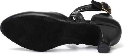 1920s Black Character Women's Dance Shoes 2 Inch Heel Closed Toe Suitable for Tango Fellowship Salsa Flamenco Wedding in Saudi Arabia
