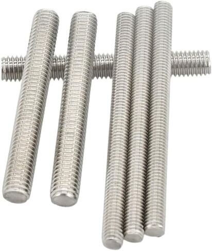 Threaded Rod, Metal Studs, 304 Stainless Steel Full Threaded Bar, M3 M4 M5 M6 Fully, Length 100-190mm Fully Metric Thread Rod 2pcs(M5 x 170MM) in Kuwait