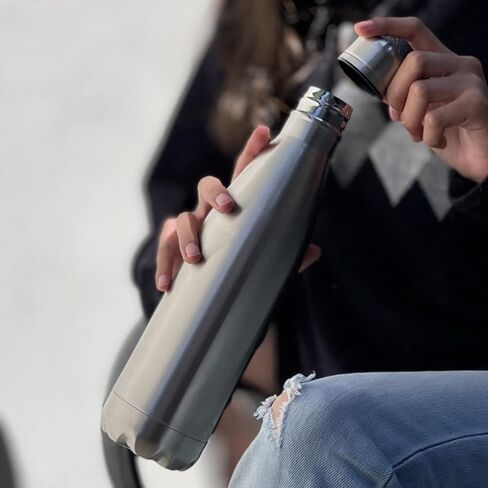 LaserGram Single Wall Stainless Steel Water Bottle, Airplane Altimeter, Personalized Engraving Included in Saudi Arabia