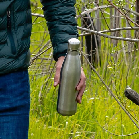 LaserGram Single Wall Stainless Steel Water Bottle, Airplane Altimeter, Personalized Engraving Included in Saudi Arabia