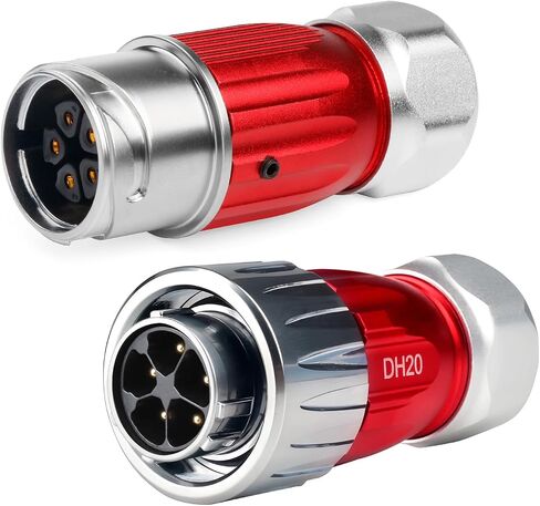 CNLINKO DH-20 12 PIN IP68 موصل موصل مقاوم للماء-توصيل كهربائي متعدد المعادن للمعدات الصناعية في الهواء الطلق (12 دبوس) in Kuwait