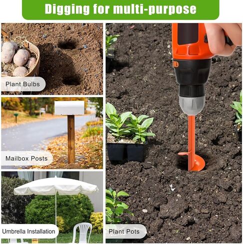 حفر حديقة أوجير لتزويد 2Pack ، حواف الأمان Auger Post Hole Digger 3 × 12 'و 2 × 32' in Saudi Arabia