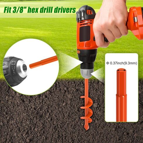 حفر حديقة أوجير لتزويد 2Pack ، حواف الأمان Auger Post Hole Digger 3 × 12 'و 2 × 32' in Saudi Arabia