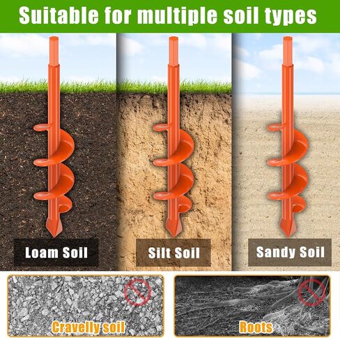 حفر حديقة أوجير لتزويد 2Pack ، حواف الأمان Auger Post Hole Digger 3 × 12 'و 2 × 32' in Saudi Arabia