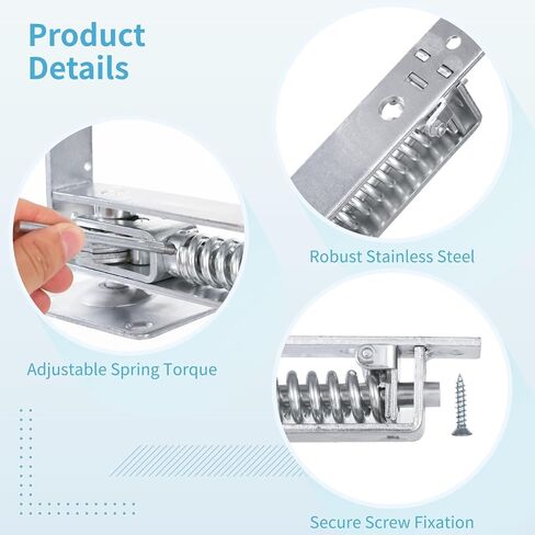 Double Action Stainless Steel Spring Hinge with Adjustable Telescoping Shaft, Self-Closing Mechanism, Cover Plates for Wood Doors in Saudi Arabia