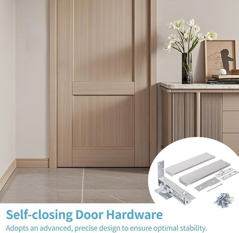Double Action Stainless Steel Spring Hinge with Adjustable Telescoping Shaft, Self-Closing Mechanism, Cover Plates for Wood Doors in Saudi Arabia