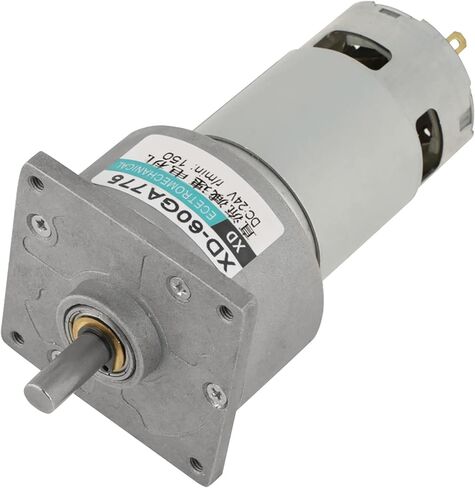 Gear Motor, DC12V/24V 35W Mini DC Gear Motor Metal Speed adjust Large torsion Motor CW/CCW(24V 150rpm) in Saudi Arabia