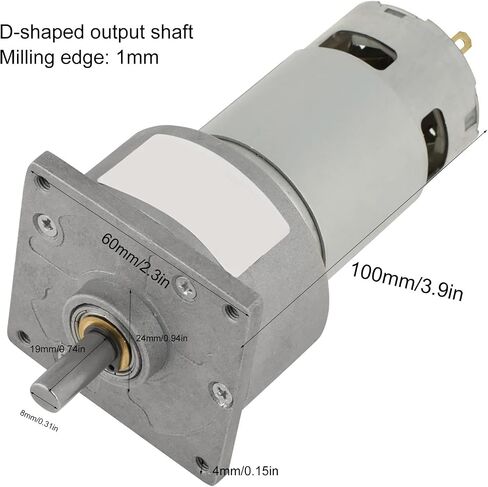 محرك الترس ، DC12V/24V 35W MINI DC GEAR MOTER SPEED اضبط محرك التواء الكبير CW/CCW (12V 100rpm) in Saudi Arabia