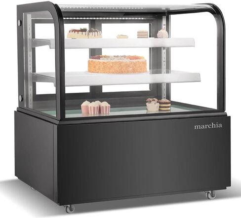 MB48 -B 48 "Curved Glass Swrgerated Bakery Case - Black (للاستخدام التجاري فقط) in Saudi Arabia