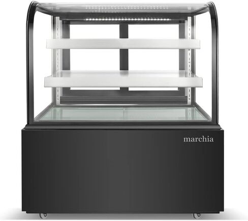 MB48 -B 48 "Curved Glass Swrgerated Bakery Case - Black (للاستخدام التجاري فقط) in Saudi Arabia