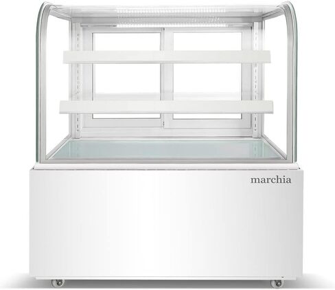 MB48-W 48" Curved Glass Refrigerated Bakery Display Case - White (For Commercial Use Only) in Saudi Arabia