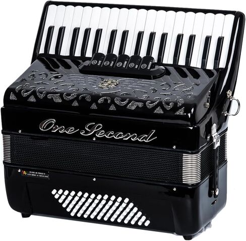 Accordion with 72 bass and 34 keys, suitable for beginners, students, and professionals, equipped with convenient straps and backpacks (white) in Saudi Arabia