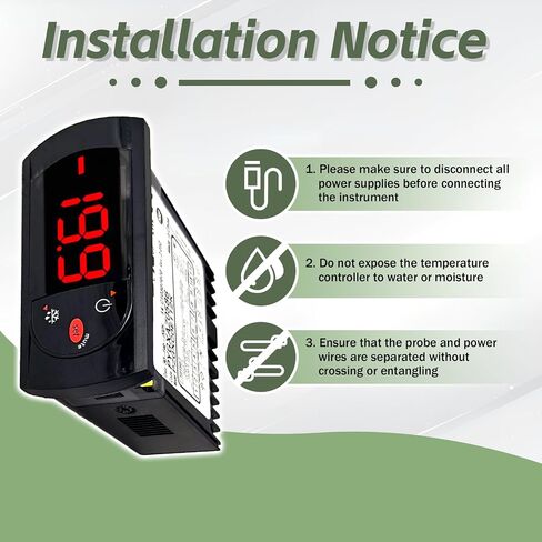 PZGXC0E112K Digit Temperature Control Thermostat with Temperature Sensor Probes 115v Fit for Carel/Main Street Equipment BMR-23-F BMR-49-F,IR33F0AHA0, IR33FOAHAO, PYGXAZ0586, IMGX1J0563, 17819471 in Saudi Arabia