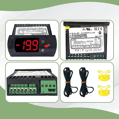 PZGXC0E112K Digit Temperature Control Thermostat with Temperature Sensor Probes 115v Fit for Carel/Main Street Equipment BMR-23-F BMR-49-F,IR33F0AHA0, IR33FOAHAO, PYGXAZ0586, IMGX1J0563, 17819471 in Saudi Arabia