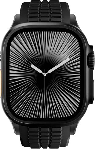 فرقة مشاهدة السيليكون الحديثة متوافقة مع IWatch Ultra 2 / Ultra / Series 10 9 8 7 (44 مم 45 مم 46 مم 49 مم) ، حزام رياضي مع مشبك قابل للطي ، تصميم عظمى شاقته الحديثة للرجال in Kuwait