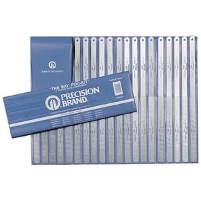 Precision Brand - 605-19990 19990 Steel Thickness Feeler Gage Poc-Kit Assortment, 1/2" Width, 12" Length, 20 Blades in Saudi Arabia