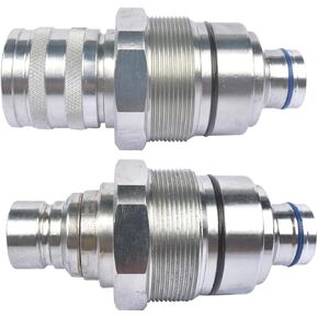 GELUOXI AT406475 AT406474 Hydraulic Flat Face Coupler Male & Female Set 7246799 7246802 Replacement for John Deere 318E 319E Bobcat E32 E34 E35 E42 S130 S150 S185 S250 S450 S550 in Saudi Arabia