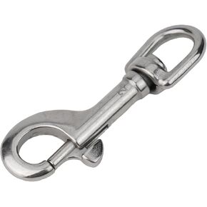 خطاف Swivel Eye Snap ، من الفولاذ المقاوم للصدأ دوارة العين خطاف زنبرك ، مقاطع علام واحدة من أجل الغوص المجلس الأليفة لعلامات الغوص/خطوط الأليف/سلسلة المفاتيح/العلم/الملابس (82 ملم) in Kuwait