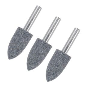 5-Pack Abrasive Mounted Stone Grinding Bits, 1/4 in(6mm) Shank Aluminum Oxide Polishing Sanding Drill Bit for Rotary Tools, 0.79IN(20mm) Dia 80 Grits Point [Gray] in Kuwait