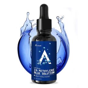 1% Methylene Blue Solution | Pharmaceutical Grade Dietary Supplement for Humans | Third Party Lab Tested -No Formaldehyde | Ultra High Purity USP 99.9% | Mitochondrial & Cognitive Support 1.76 fl.oz in Saudi Arabia