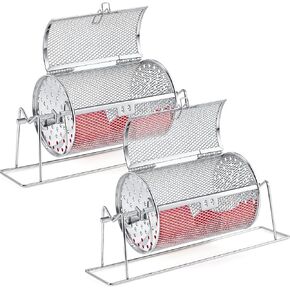 2 PCS 7 "x 4.7" طبل يانصيب صغير ترقية التذاكر الفضية الدوار يحمل 600 تذكرة يرفع عجلة السحب مع قفص الأسطوانة للوقوف لأحداث الألعاب in Kuwait