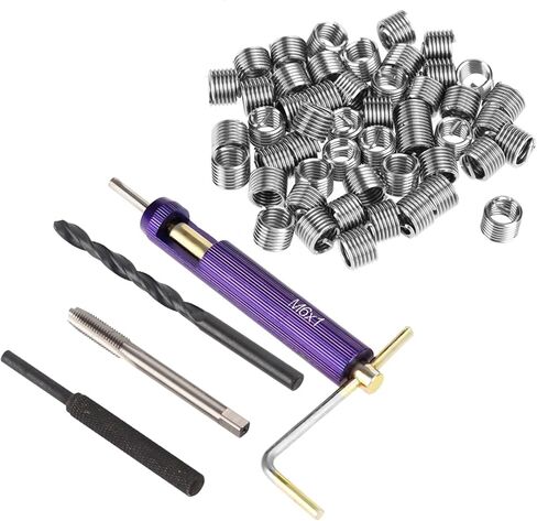 مجموعة إصلاح الخيوط 50pcs M6 - طائرة هليكوبتر من الفولاذ المقاوم للصدأ مع أدوات شاملة in Kuwait