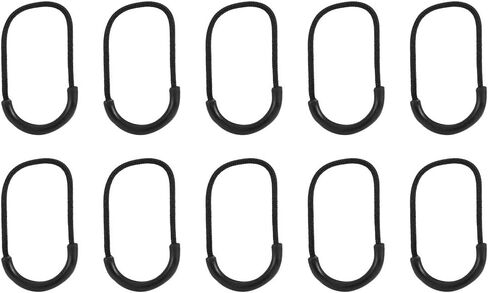 TBEST 10pcs سحب ، علامات تبويب سلك بلاستيك سوداء استبدال حبل السحب لإكسسوارات حقيبة الملابس خفيفة الوزن سهلة التثبيت لظهر الظهر حزم الظهر cclothing in Kuwait