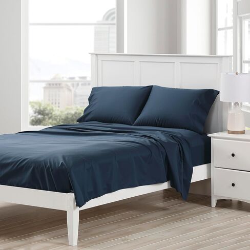 Cuddledown Dreamstead King Bed Soft ، سهل ، قطن 100 ٪ ، فاخر ، مجموعة تشمل المجهزة ، ورقة مسطحة ووسادة ، أبيض in Kuwait