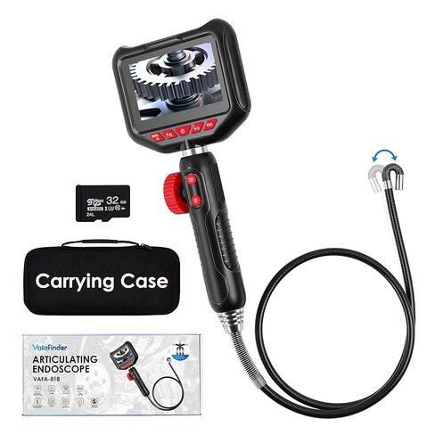 Two-Way Articulating Borescope, 4.3'' 1080P HD Industrial Endoscope Camera with Light, IP67 Waterproof Flexible Mechanic Fiber Optic Snake Scope Cam for Mechanics Automotive HVAC Wall Pipe Inspection in Saudi Arabia