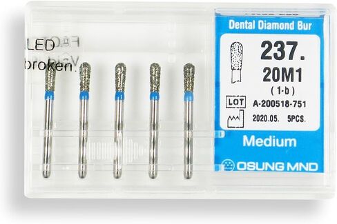237.20M1, Pear, 2 mm Dia, Medium Grit Diamond Bur, 5 per Pack in Saudi Arabia