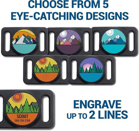 GoTags Designed for Airtag Personalized Dog Collar Holder, Silicone Dog Tag in Saudi Arabia