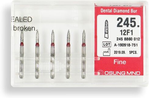 245.12F1, Cylindrical, Ogival End, 1.2 mm Dia, Fine Grit Diamond Bur, 5 per Pack in Saudi Arabia