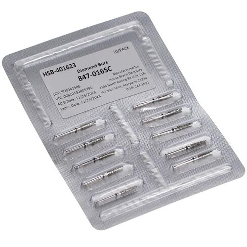 401623 HSB FG 847-016SC Flat End Taper Super Coarse Grit Diamond Burs 10/Pk in Saudi Arabia