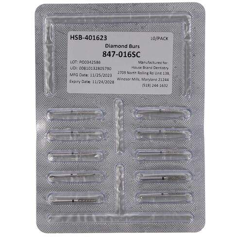 401623 HSB FG 847-016SC Flat End Taper Super Coarse Grit Diamond Burs 10/Pk in Saudi Arabia